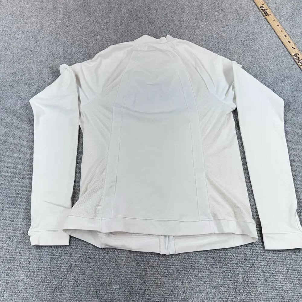 G/FORE Women's Full Zip Jacket SZ M Performance Golf Athleisure White Ruched - Picture 7 of 9